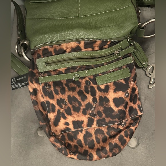 💚B Makowsky Convertible Crossbody/ Shoulder Bag - Picture 6 of 9